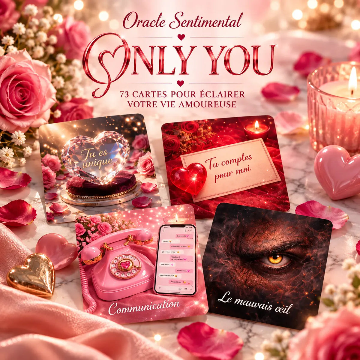 L'Oracle Only You : LIVRET NUMERIQUE - Jeu divinatoire de 82 cartes
