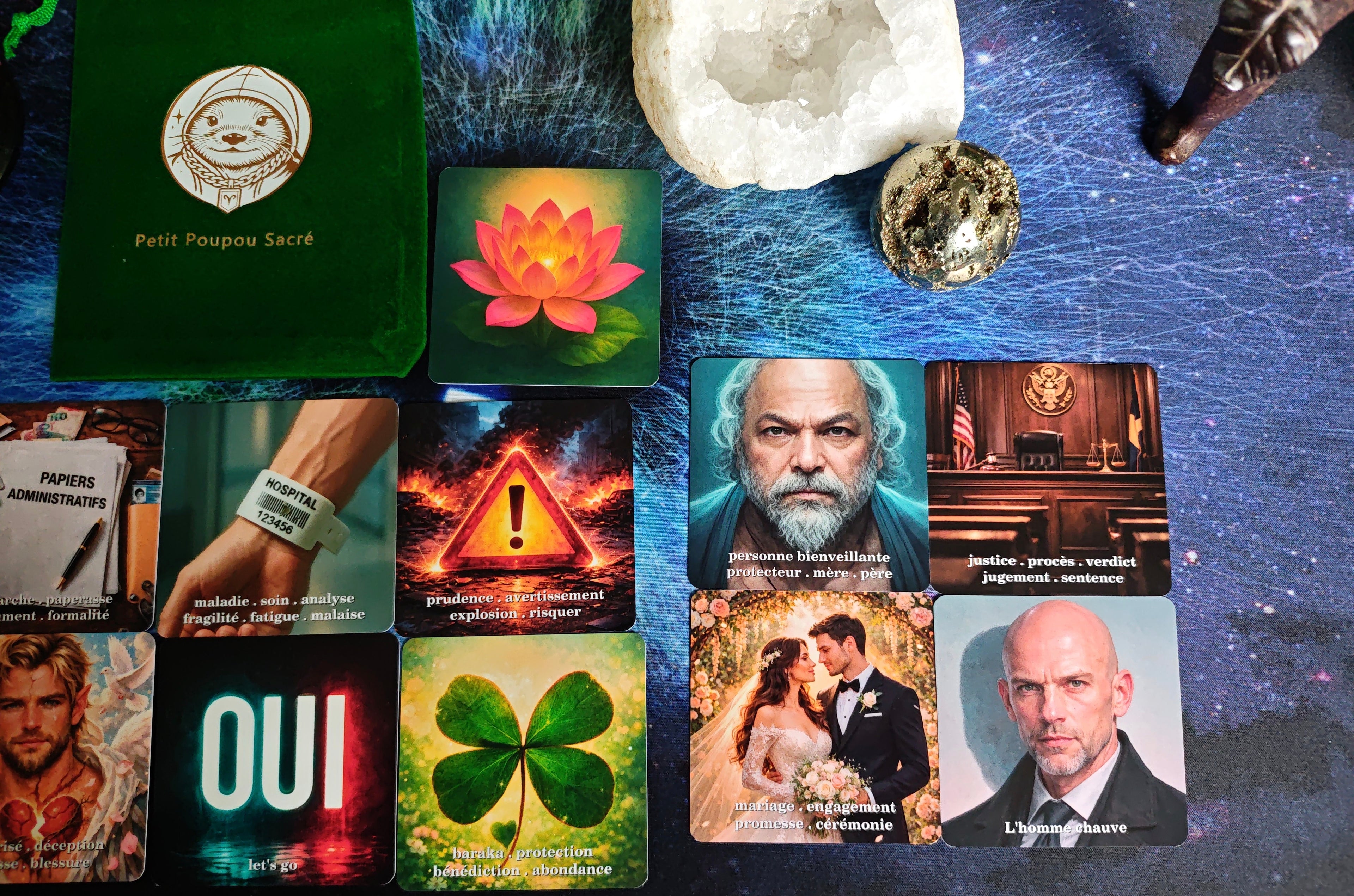 Petit Poupou Sacré - Oracle Divinatoire artisanal de 60 cartes