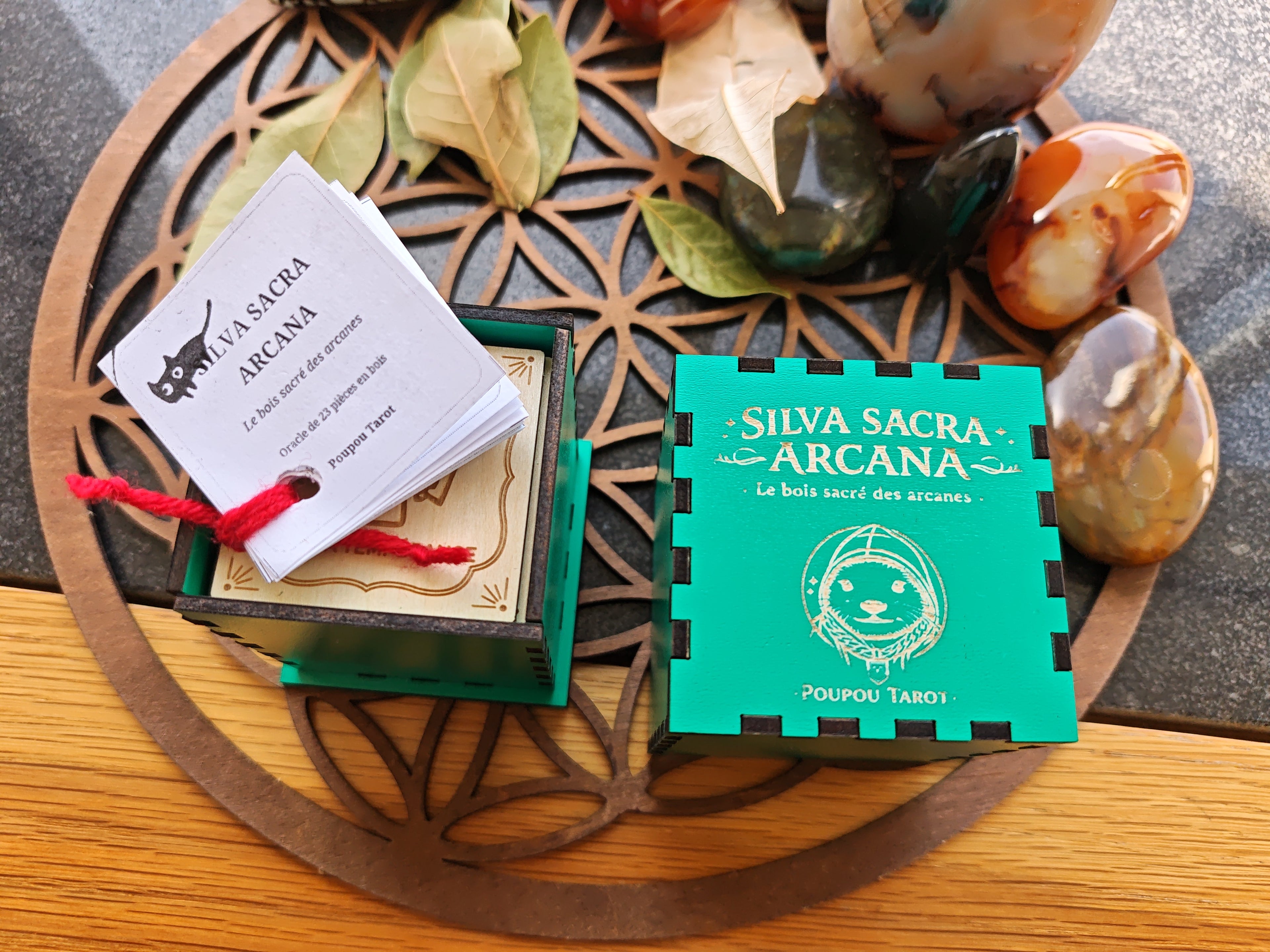 L' oracle Silva Sacra Arcana – Le bois sacré des arcanes - 23 pièces en bois