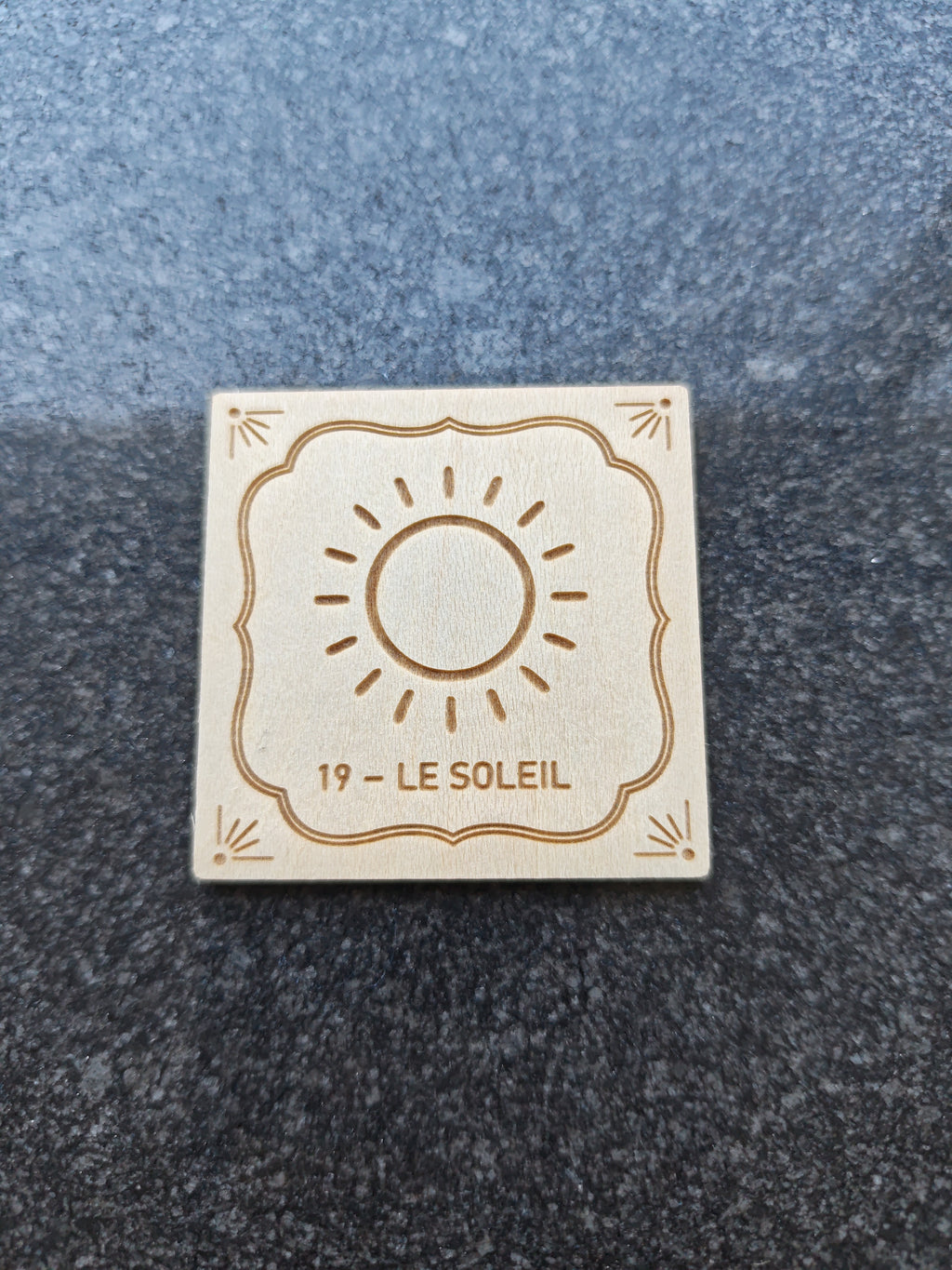 Cartes d'Oracle Sylva Sacra Arcana en bois de bouleau, ensemble artisanal de 23 pièces pour divination, par POUPOU Tarot