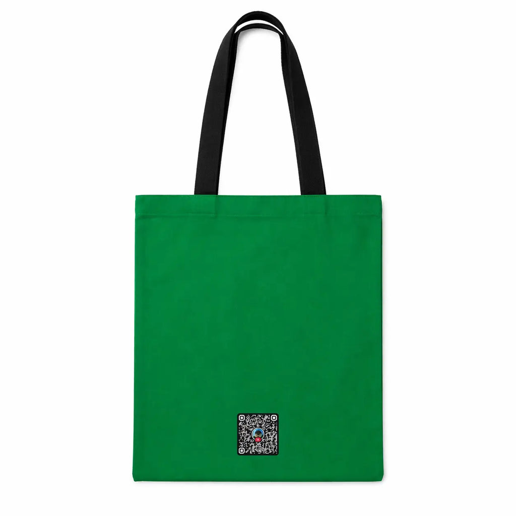 Tote Bag Poupou Tarot en coton – Sac cabas vert  31x27 cm