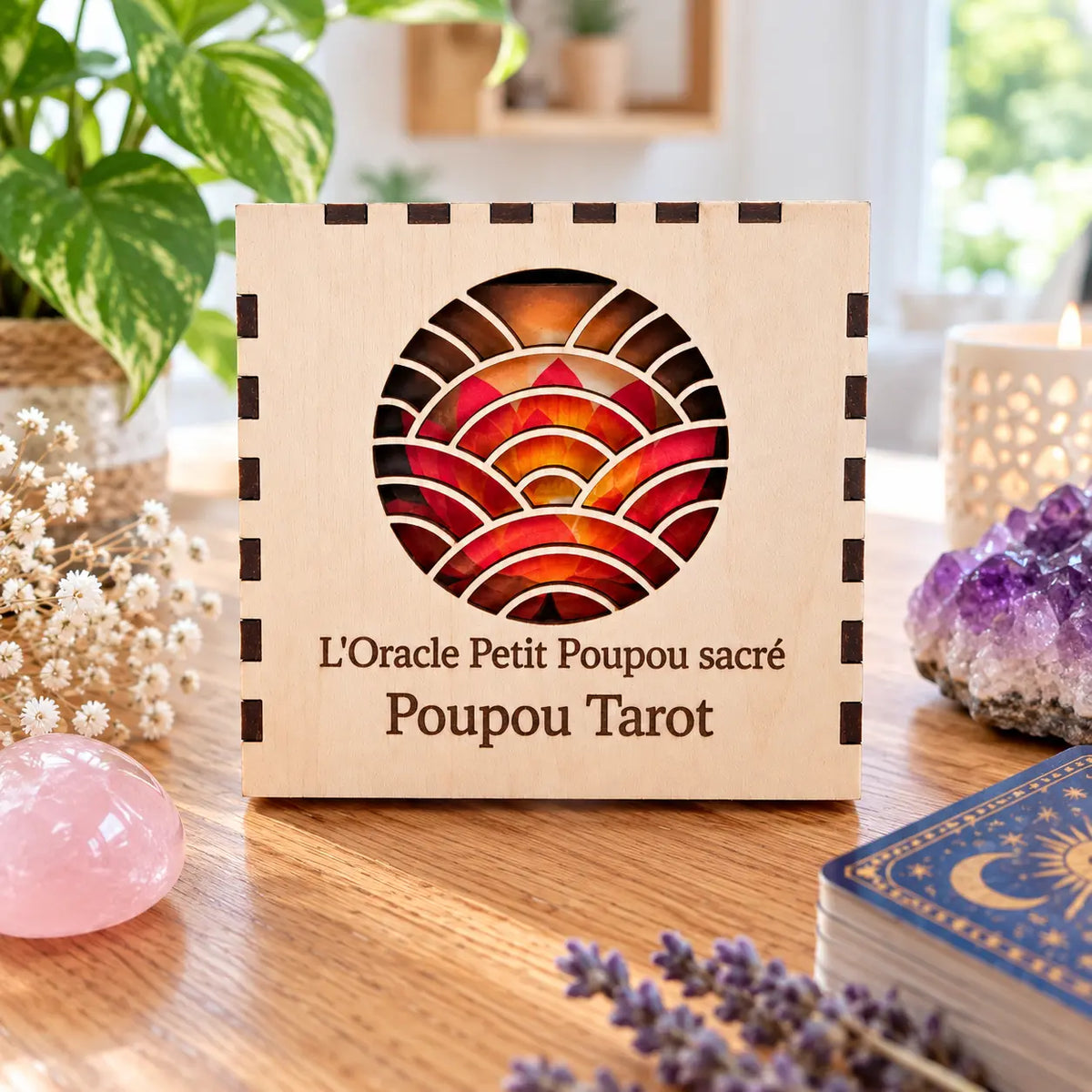 Petit Poupou Sacré – Jeu d’oracle divinatoire artisanal 60 cartes