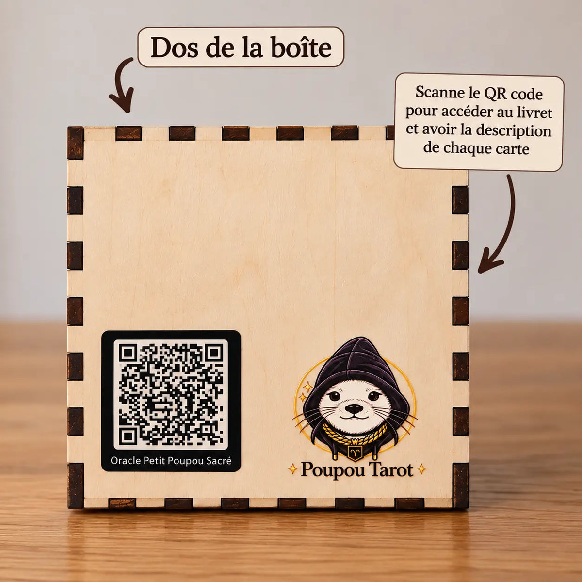 Petit Poupou Sacré – Jeu d’oracle divinatoire artisanal 60 cartes