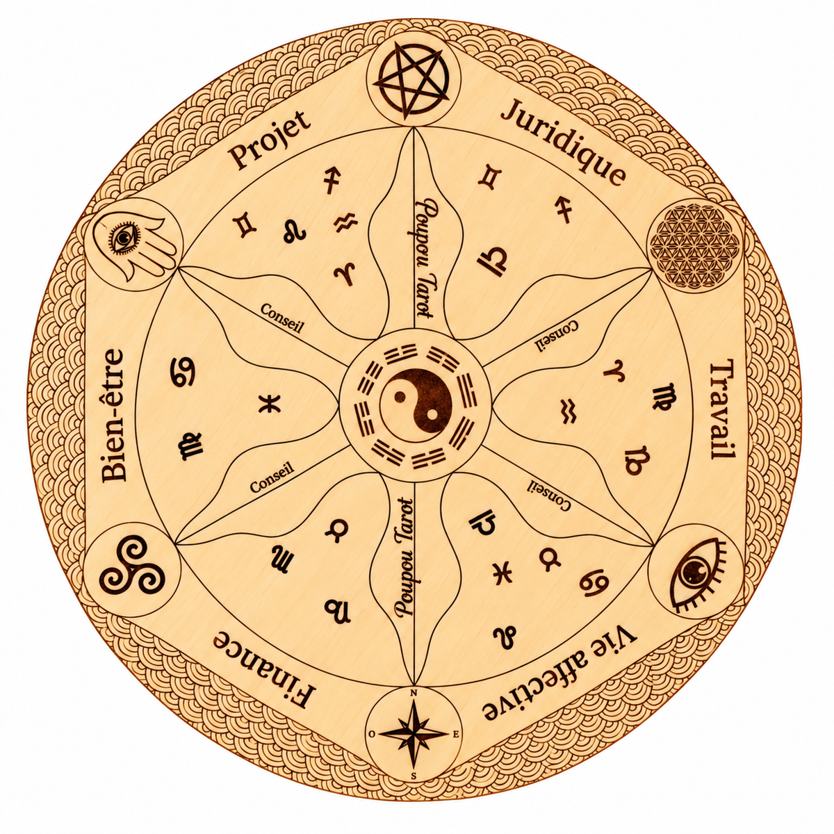 Plateau de divination – Ø 29 cm