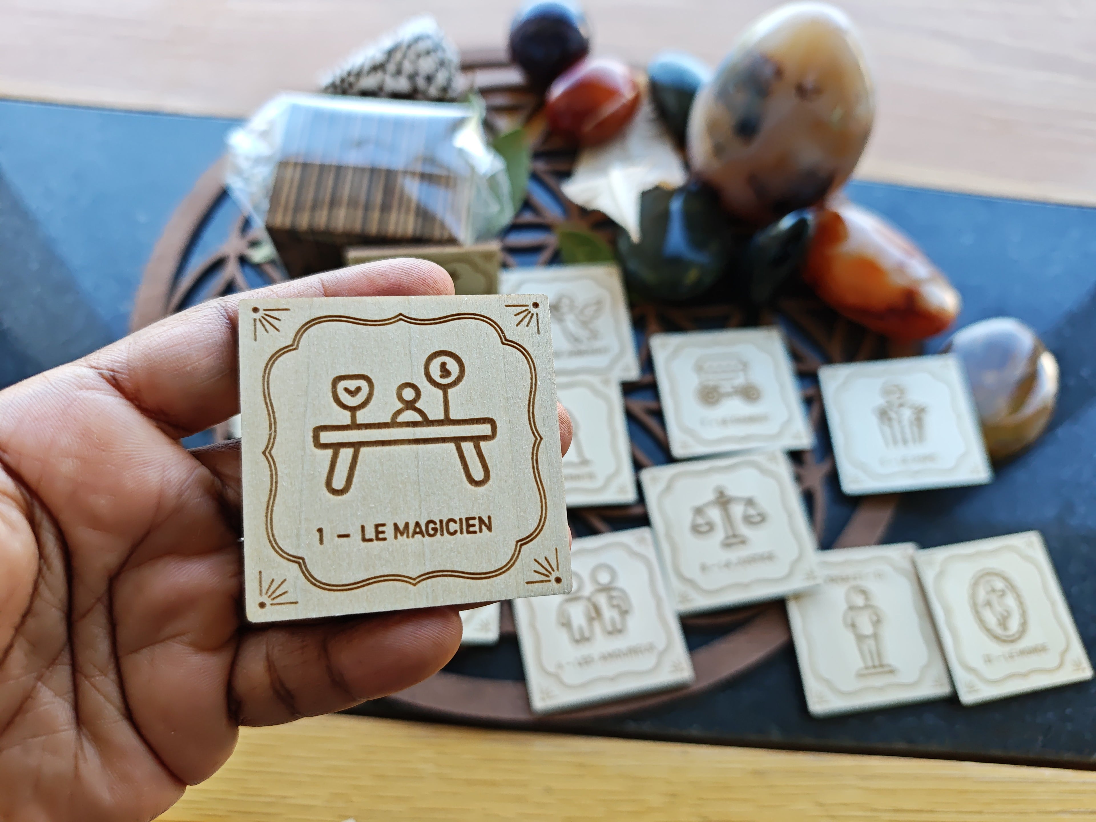 L' oracle Silva Sacra Arcana – Le bois sacré des arcanes - 23 pièces en bois