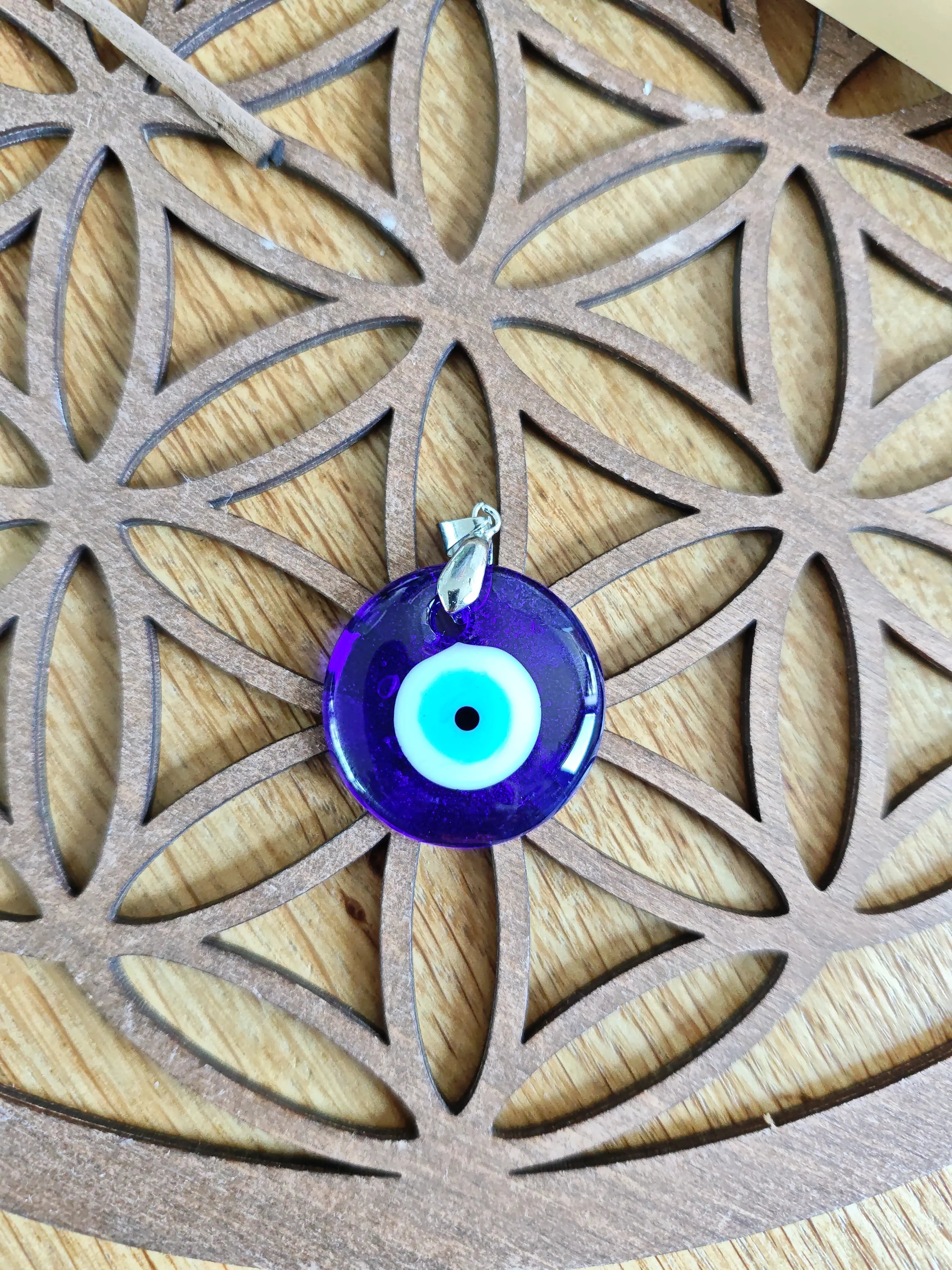 Collier œil bleu porte-bonheur – pendentif protection – bijou symbole œil grec