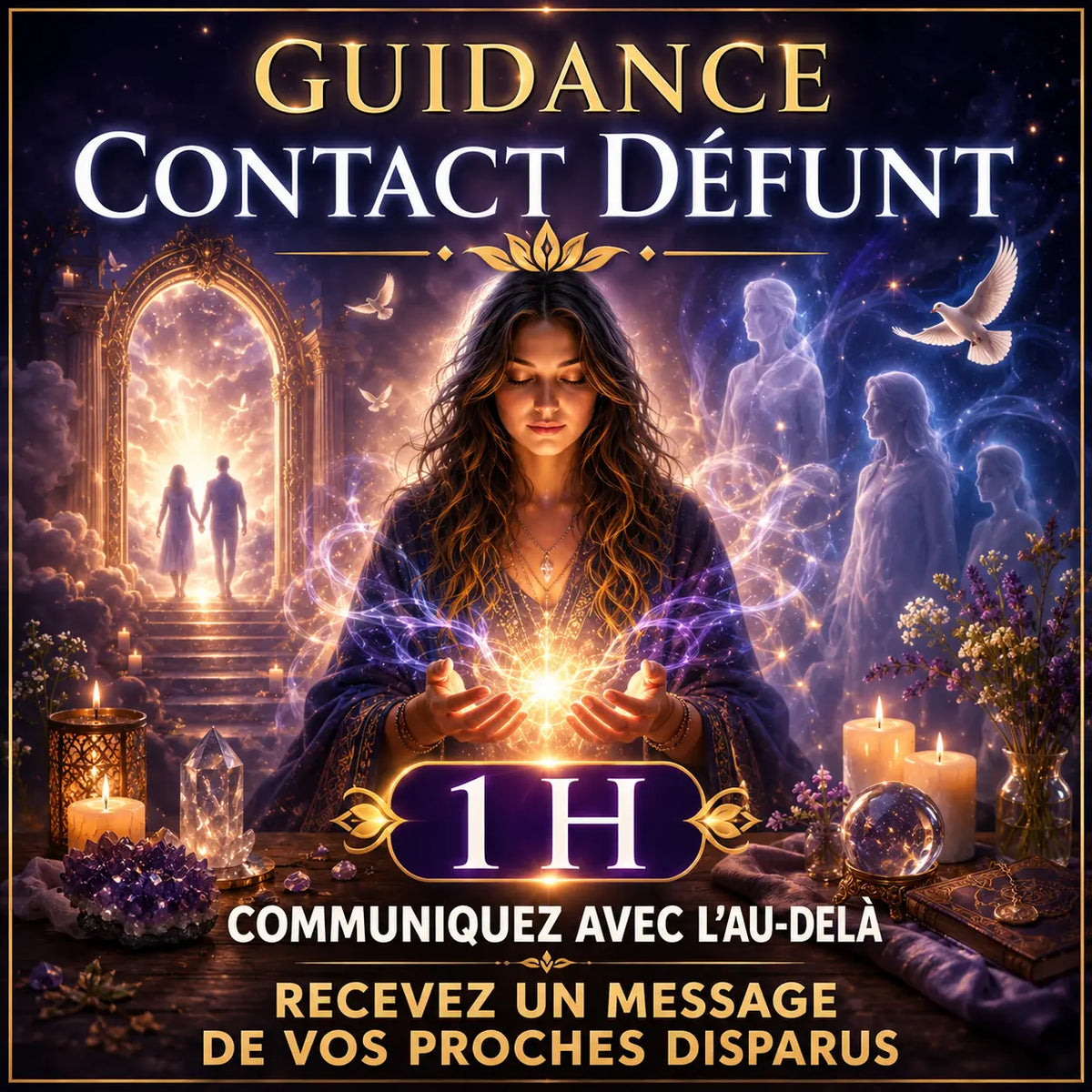 Guidance personnalisée de 30 min par POUPOU Tarot pour échange et accompagnement sur le lien avec un proche disparu.