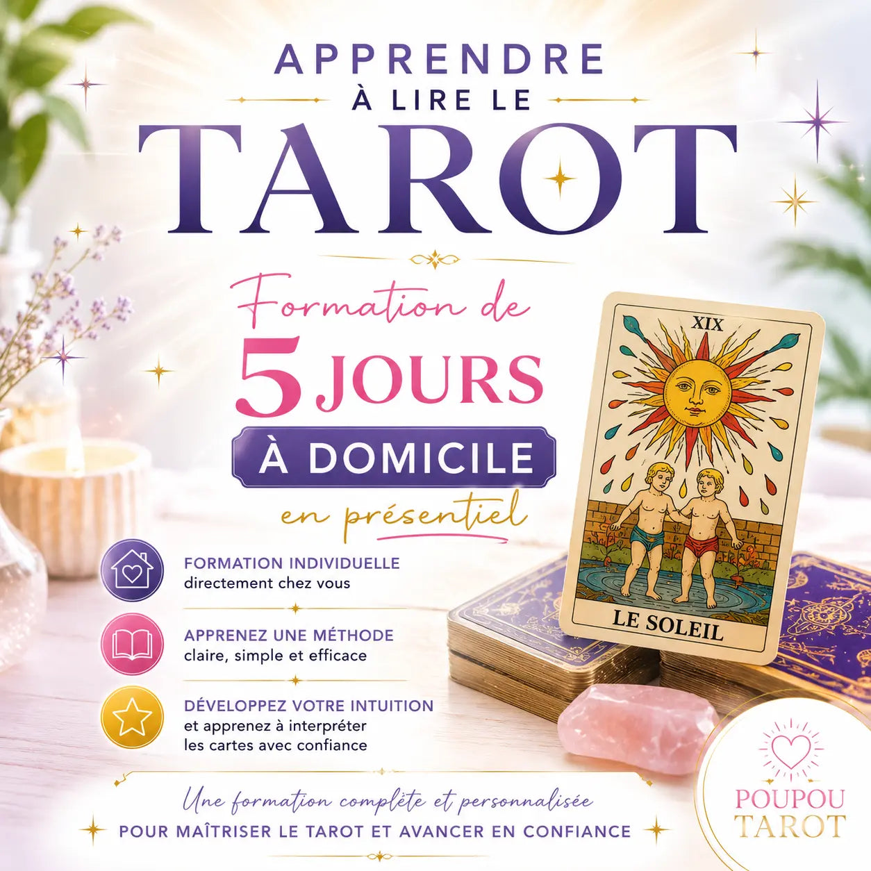 Formation individuelle à domicile – Apprendre à lire le tarot