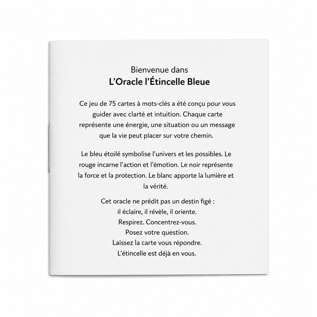 Oracle L'Étincelle Bleue – oracle divinatoire, jeu de 75 cartes