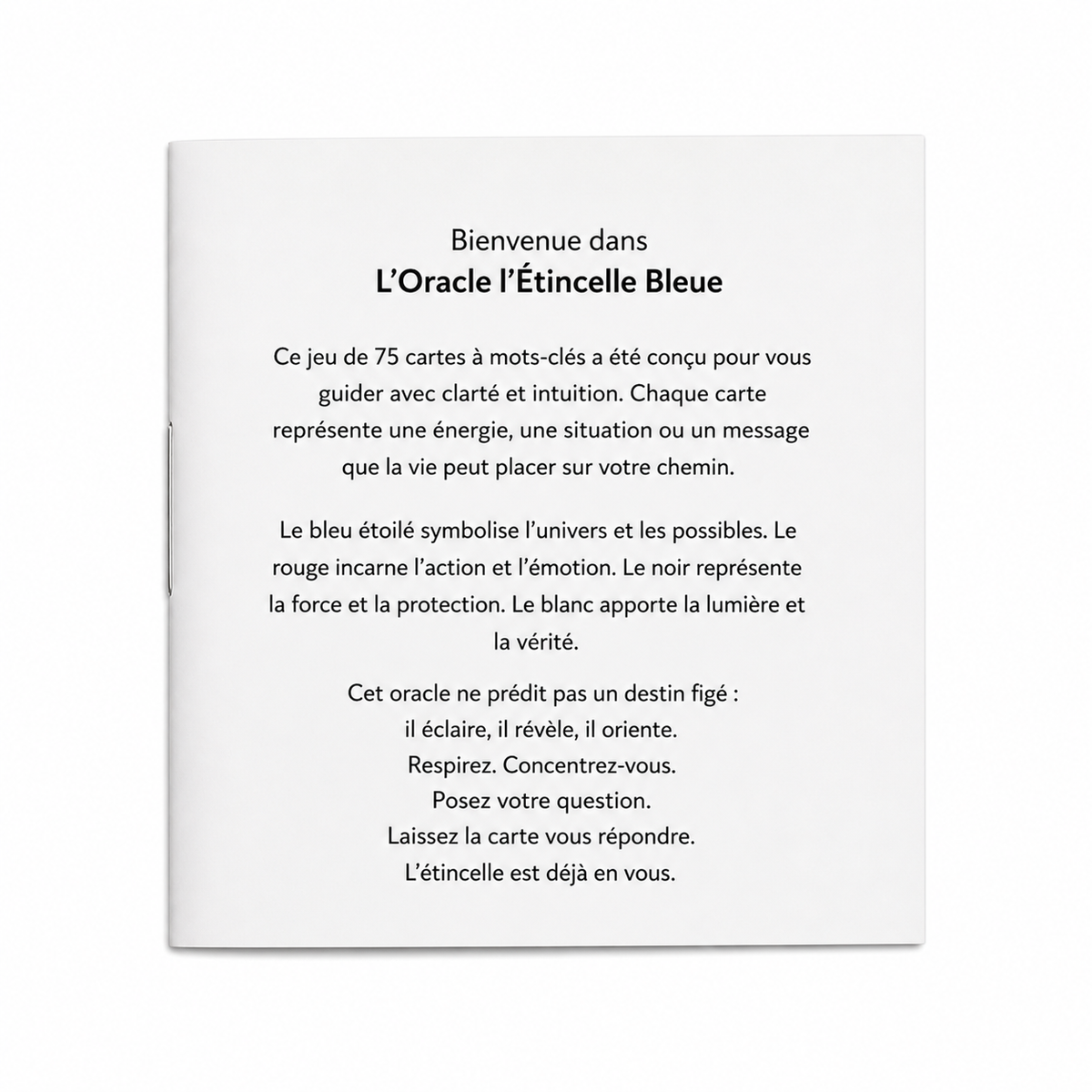 Oracle L'Étincelle Bleue – oracle divinatoire, jeu de 75 cartes