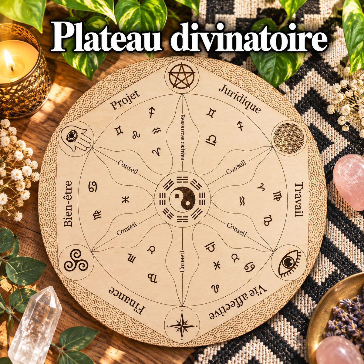 Plateau de divination – Ø 29 cm