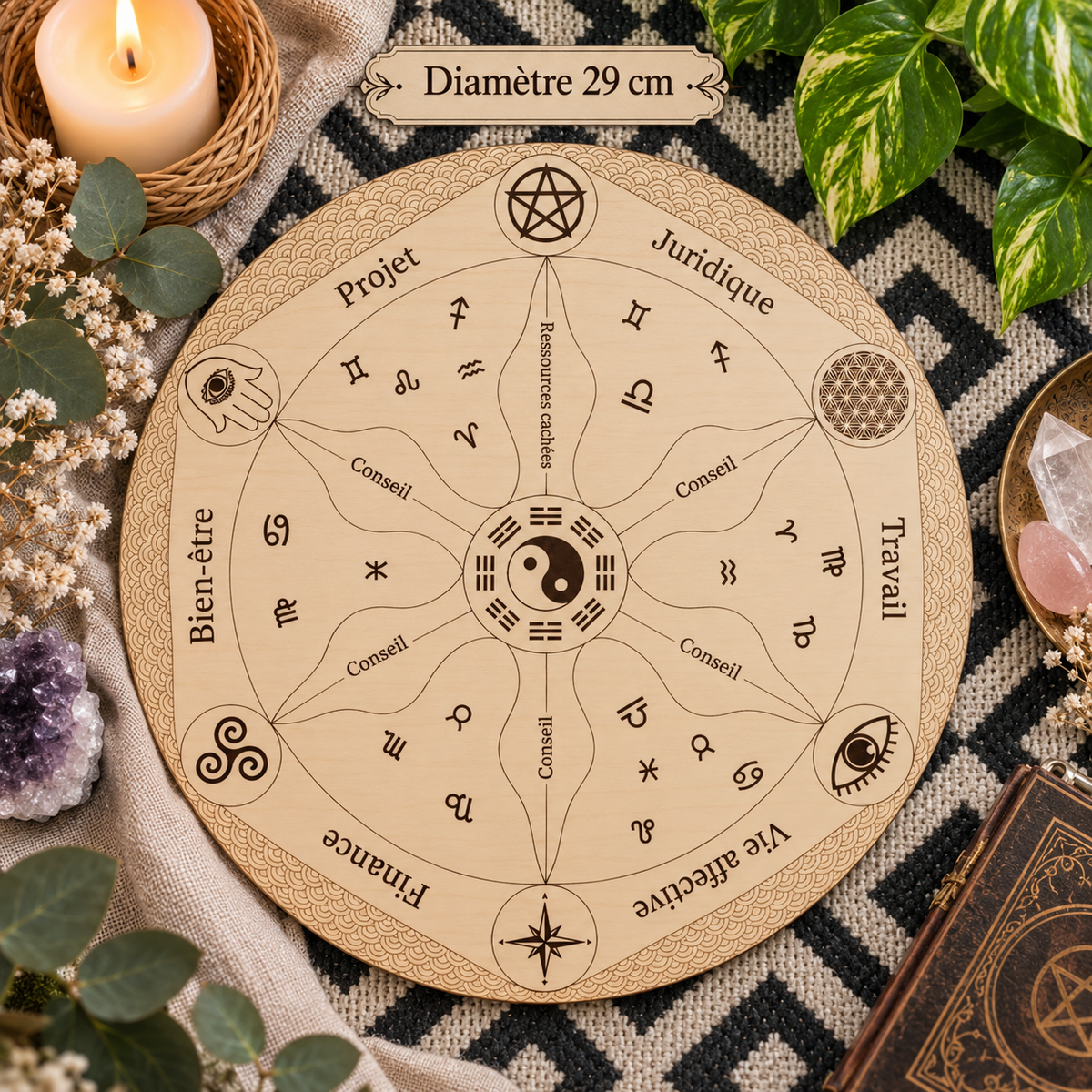 Plateau de divination – Ø 29 cm