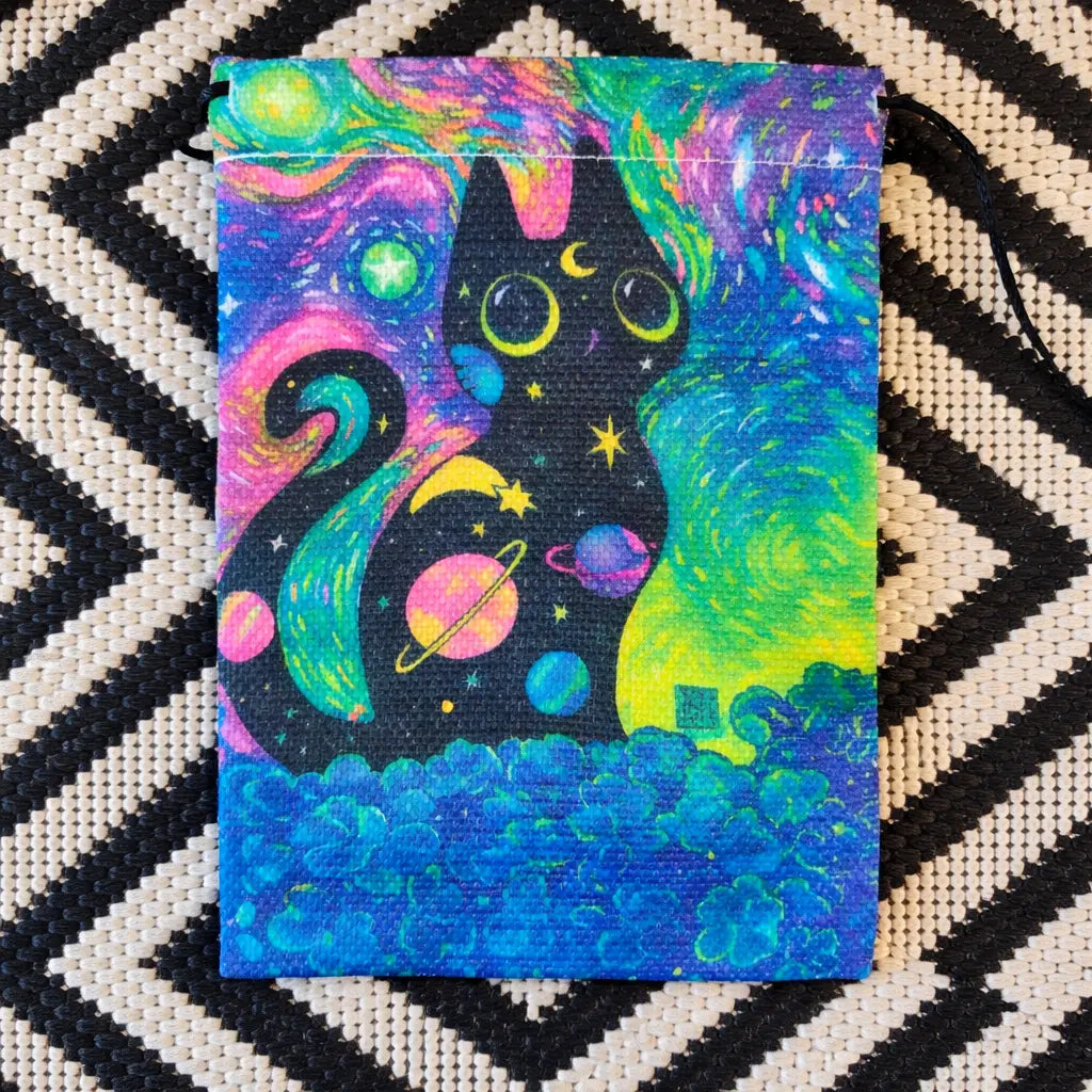 Pochette tarot – Chat Cosmique